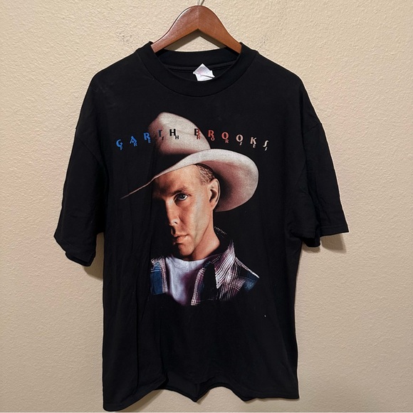 Vintage Garth Brooks Fresh Horses 90s Concert T-Shirt - Picture 1 of 3